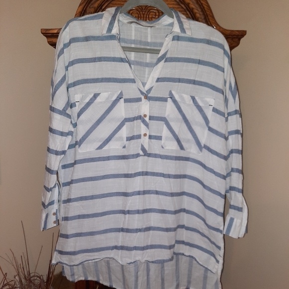 ZARA Women's Sheer Boyfriend button-down B… - Picture 2 of 4